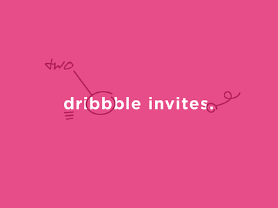 Two Dribbble Invites design dribbble graphic design invitation invitations invite invites number proofreading type typography