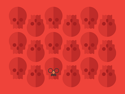 Skulls? Skulls. flat funny graphic design icon icons illustration joke skull skulls vector