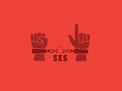 Students Ending Slavery chain fist graphic design hands icon illustration logo mark texas tech