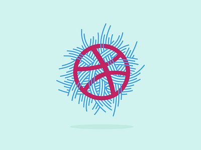 Dribbble abstract dribble geometric icon illustration lines simple stickermule vector