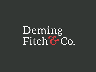 Deming Fitch & Co. ampersand branding graphic design gray icon illustration logo mark red