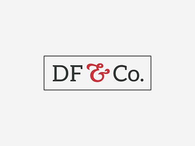 Deming Fitch & Co. Alt Mark ampersand branding graphic design gray icon illustration logo mark red