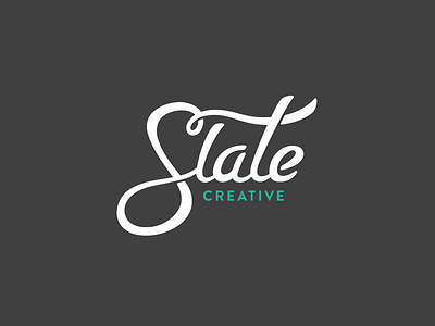 Slate Creative Logo brand branding hand lettering hand lettering icon identity lettering logo mark script