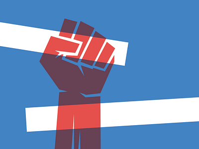 Fist fist flat hand illustration protest retro revolution