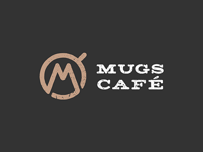 Mugs Cafe Logo brand branding cafe coffee icon identity logo m mark monogram mug mugs