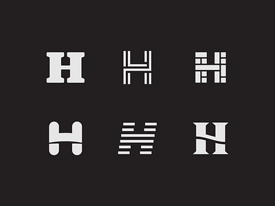 H Logo Exploration blocks branding curve design h identity lines logo motion slab thick lines