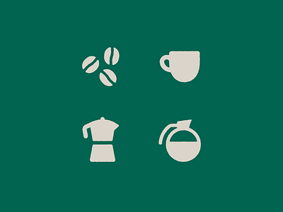 Coffee Icons beans coffee coffee pot drinks icon icons illustration mug percolator rough simple