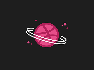 Dribbble Sticker basketball dribbble icon illustration planet rings space sticker sticker mule