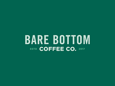 Bare Bottom Coffee Logo bear branding coffee design identity logo mark roaster typography wordmark