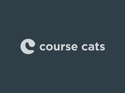 Course Cats Logo brand branding c cat design graphic design icon icons identity logo mark monogram negative space tail