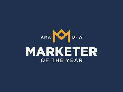 Marketer of the Year Logo branding crown design icon identity logo m mark monogram simple