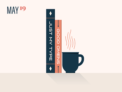 Books – May 2019 book books coffee design flat graphic design icon icons illustration simple tea type typography vector