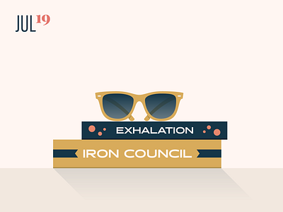 Books – July 2019 books bookshop design flat icon illustration reading summer sunglasses vector wayfarer wayfarers