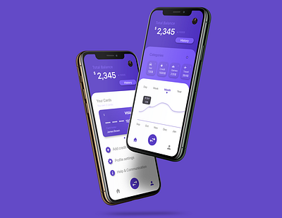 Mobile banking app UI design app banking banking app design finance finance app financial interface ios minimal ui ux