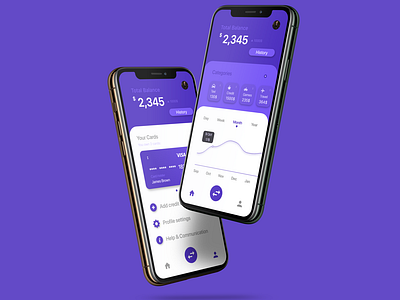 Mobile banking app UI design by Davit Gelovani on Dribbble