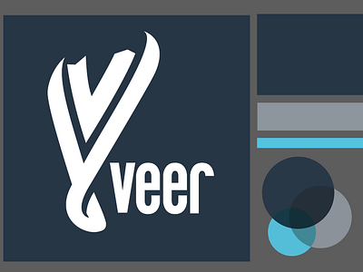 140207- Veer Health & Wellness Logo blue brand branding logo ribbon swoosh twist v veer