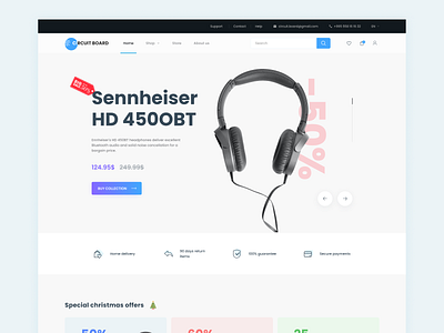 E-commerce landing page for Tech shop