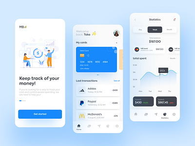 Mobile banking app concept