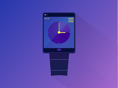 iWatch icon concept design drop shadow flat gradient graphic design icon icon design illustration iwatch smart watch watch