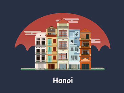 Hanoi Houses building city hanoi houses illustration vector