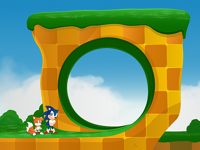 Sonic & Tails, bis 2d design draw fan art gamer illustration sonic vector