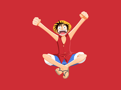 One Piece - Luffy 2d anime character design draw fan art illustration luffy one piece vector