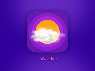 aWeather - Free Weather App Logo app forecast free iphone itunes purple weather