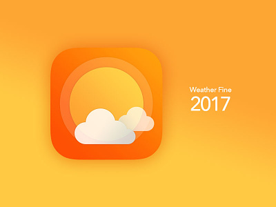 Weather Fine New Logo Weather IOS App 2017 app forecast happy new year ios logo sun sunny weather
