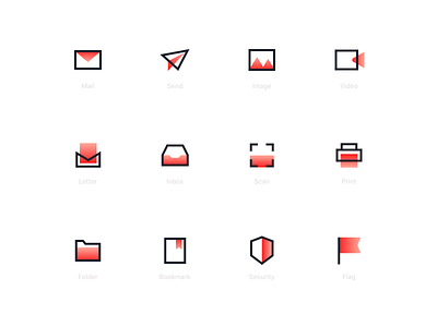 icon design flat gradient icon icon design red simple ui