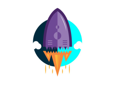 rocket flat illustrator rocket vektor