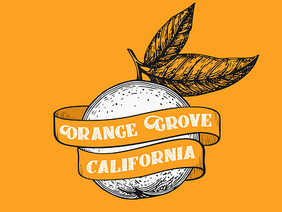 Orange Grove Logo brand design flat icon logo orange vector