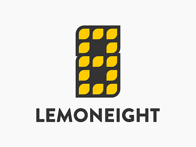 Lemoneight bar brand design flat icon logo vector