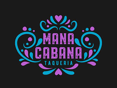 Mana Cabana Taqueria brand design flat logo mexico taqueria vector