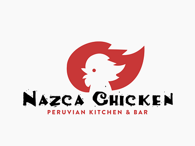 Nazca Chicken bar black brand chicken design logo peruvian red restaurant vector