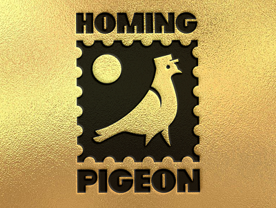 Homing Pigeon Logo brand design flat icon logo pigeon postage stamp vector