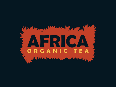 Organic Tea Logo africa brand design flat icon logo tea vector