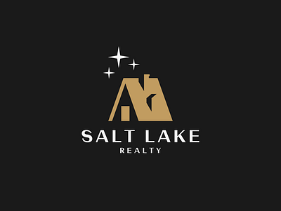 Salt Lake Realty brand design flat geometric logo realty vector
