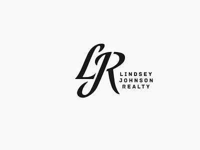 Lindsey Johnson Realty design flat icon logo monogram vector