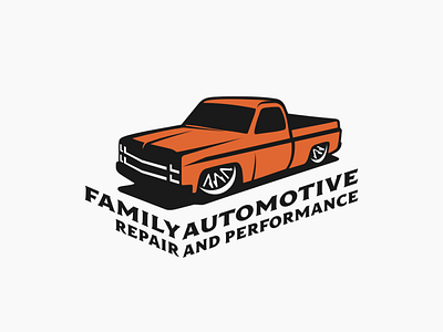 Family Automotive automotive car design flat illustration logo orange vector