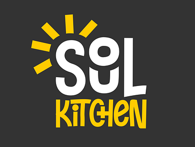 Soul Kitchen design flat kitchen logo logotype sun vector