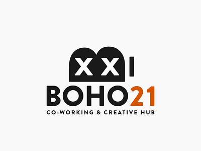 Boho21 design film camera flat icon logo office vector