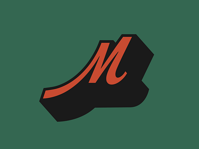 Muzzie's M monogram brand design flat icon logo typography vector