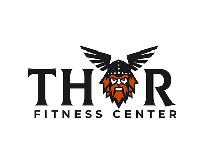 Thor Fitness Logo brand design flat geometric icon illustration logo thor vector viking