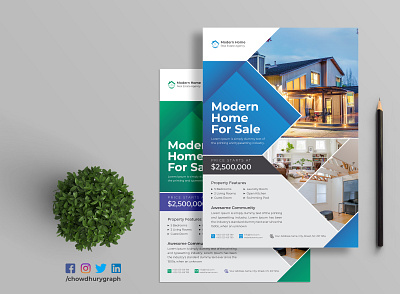 Modern Real Estate Flyer Design Template