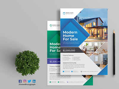 Modern Real Estate Flyer Design Template