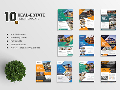 10 Elegant Real-estate Flyer Design | Realtor Flyer Bundle property flyer