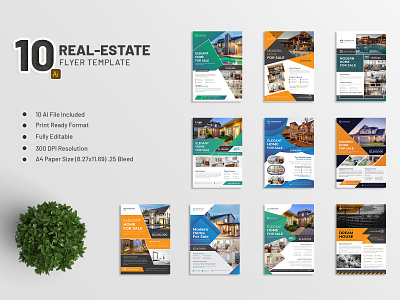 10 Elegant Real-estate Flyer Design | Realtor Flyer Bundle