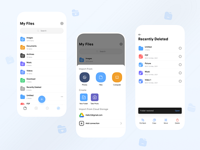 File Manager animation app app design design documents file manager files fille graphic design icon illustration mobile ui uiux ux