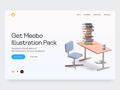 Meobo Introduction page 3d animation app app design branding design graphic design icon illustration introduction page logo mobile motion graphics ui uiux ux vector web
