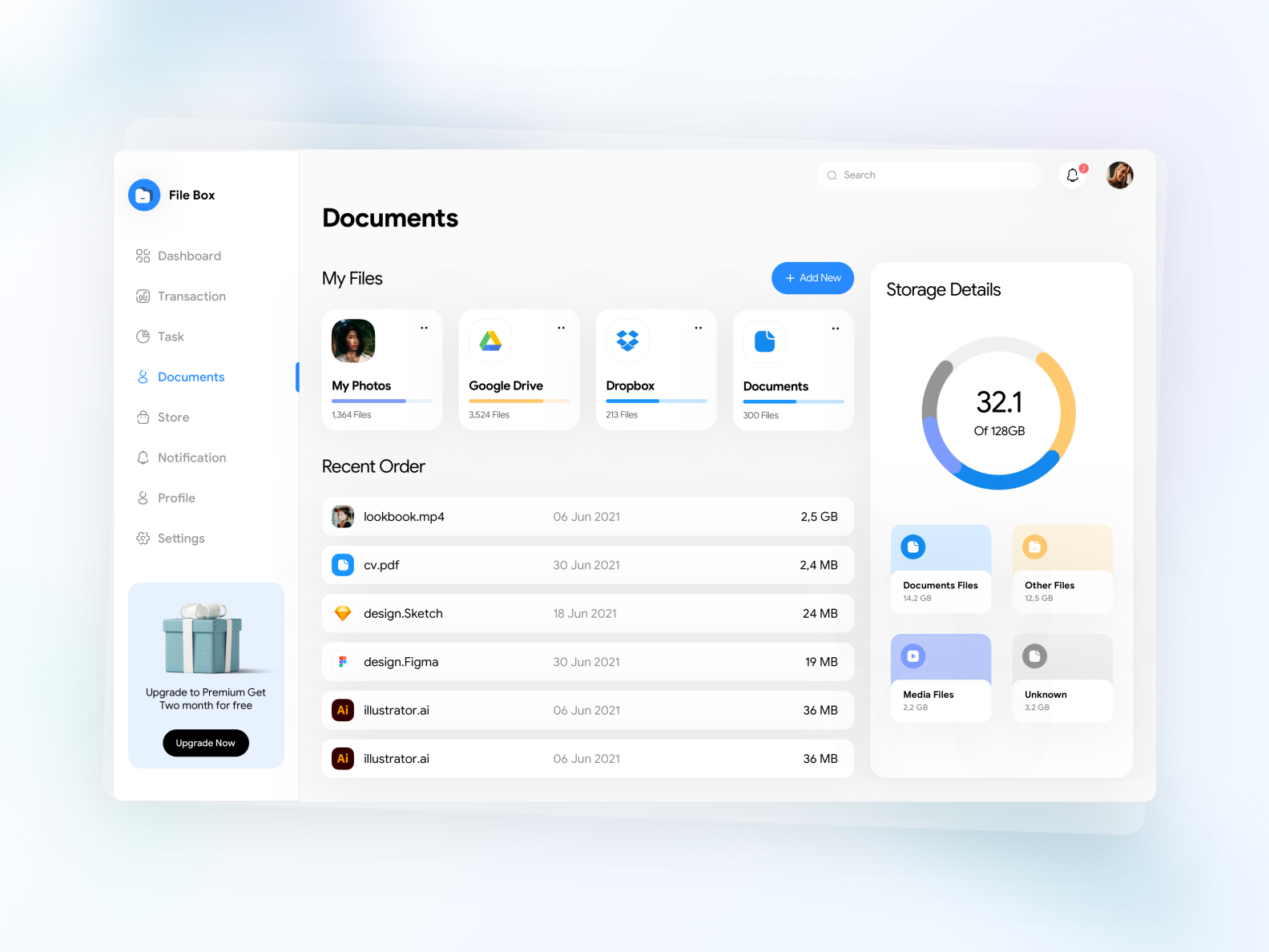 File Management Dashboard by Tiên Nguyễn on Dribbble